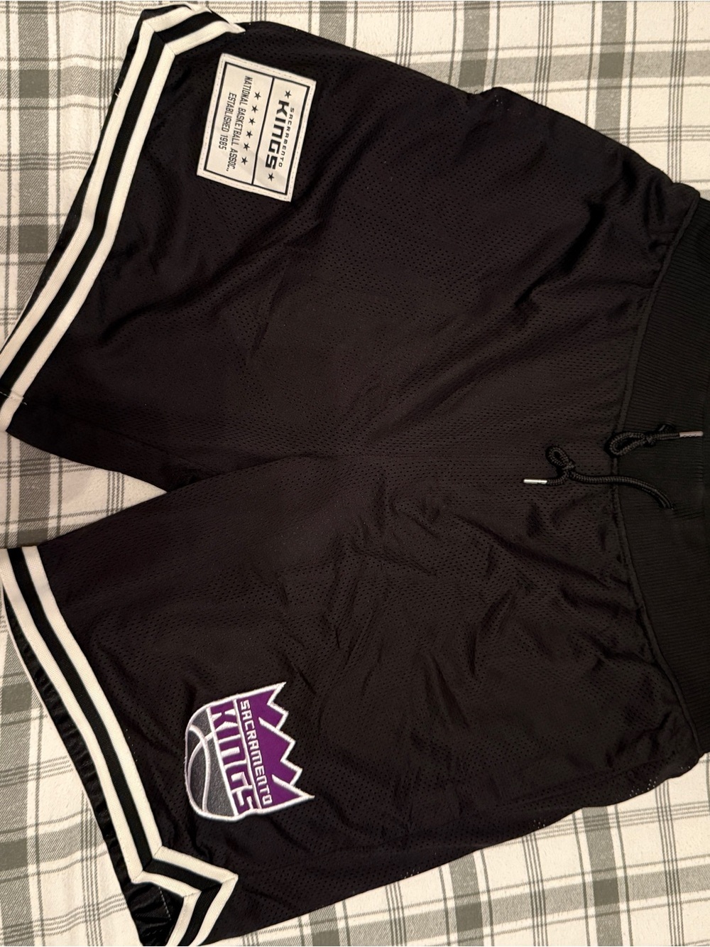 NBA Black Athletic Mesh Shorts with NBA Logo
